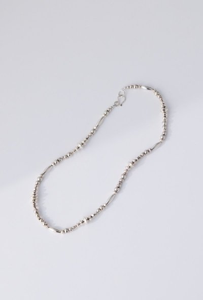 Silver beads necklace