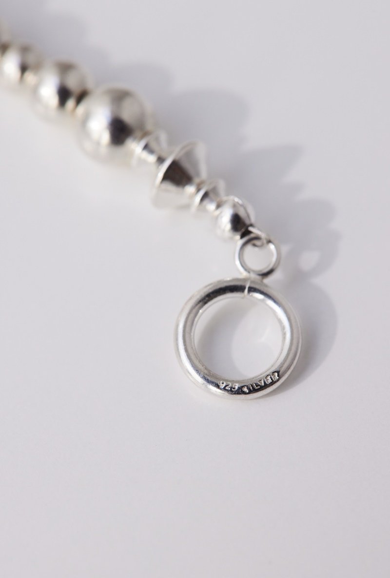 Silver beads bracelet