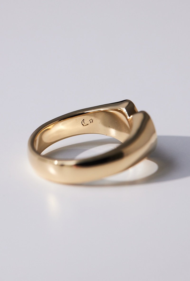 Heart signature ring mini