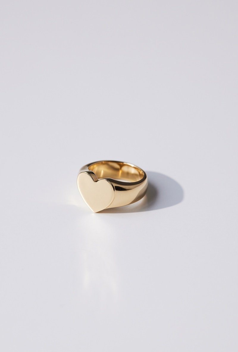 Heart signature ring
