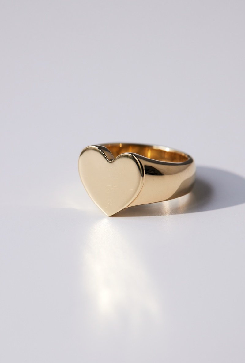 Heart signature ring