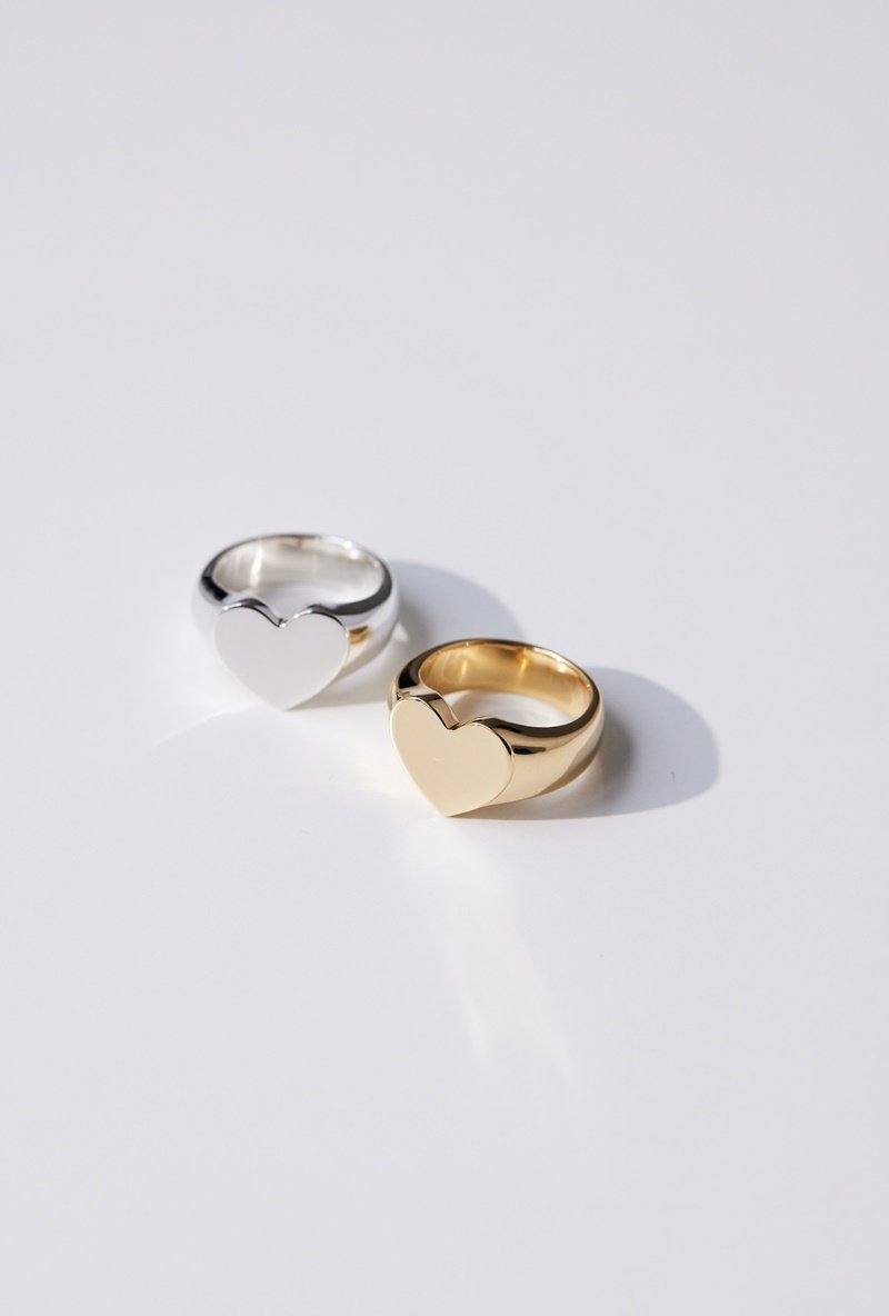 Heart signature ring