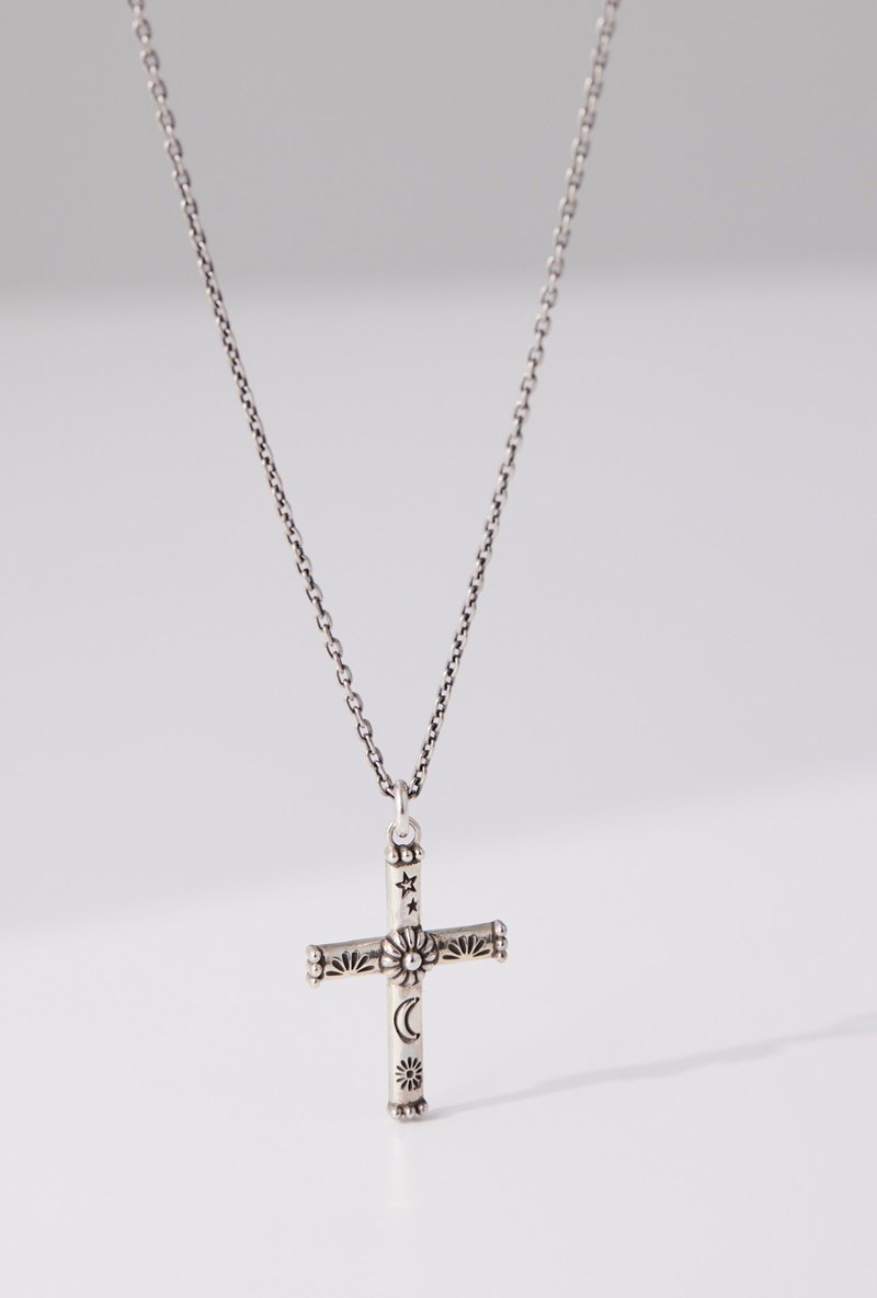 Stamp cross necklace(large)