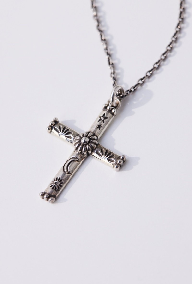 Stamp cross necklace(large)