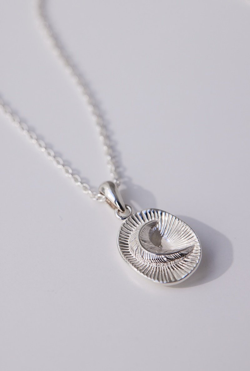 Feather moon necklace