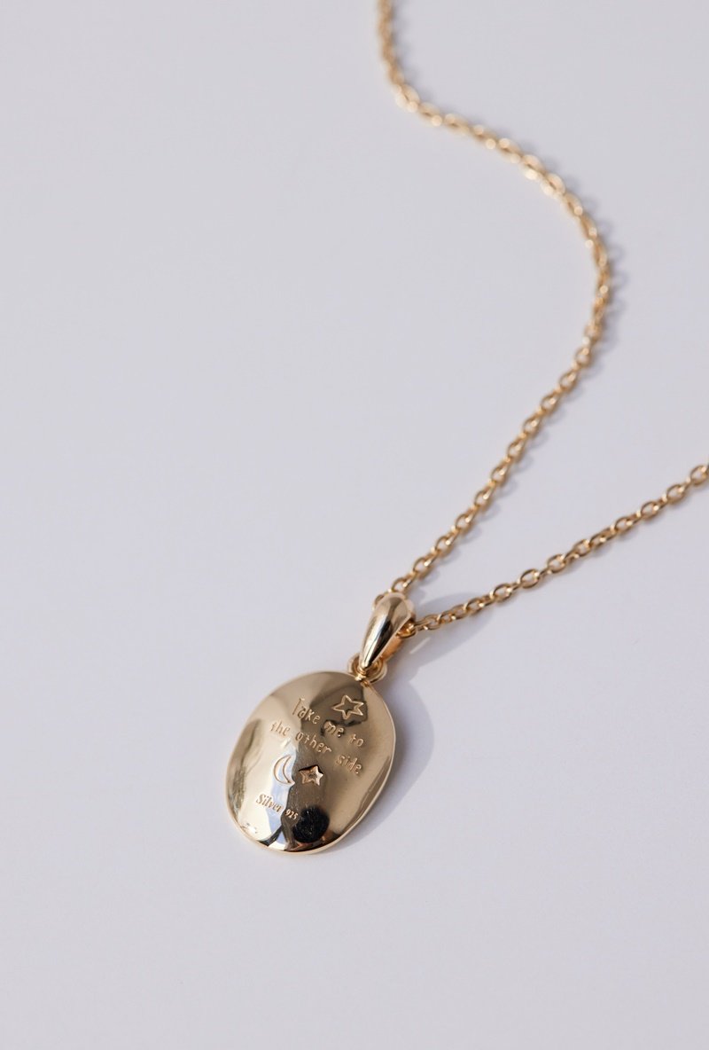 Feather moon necklace