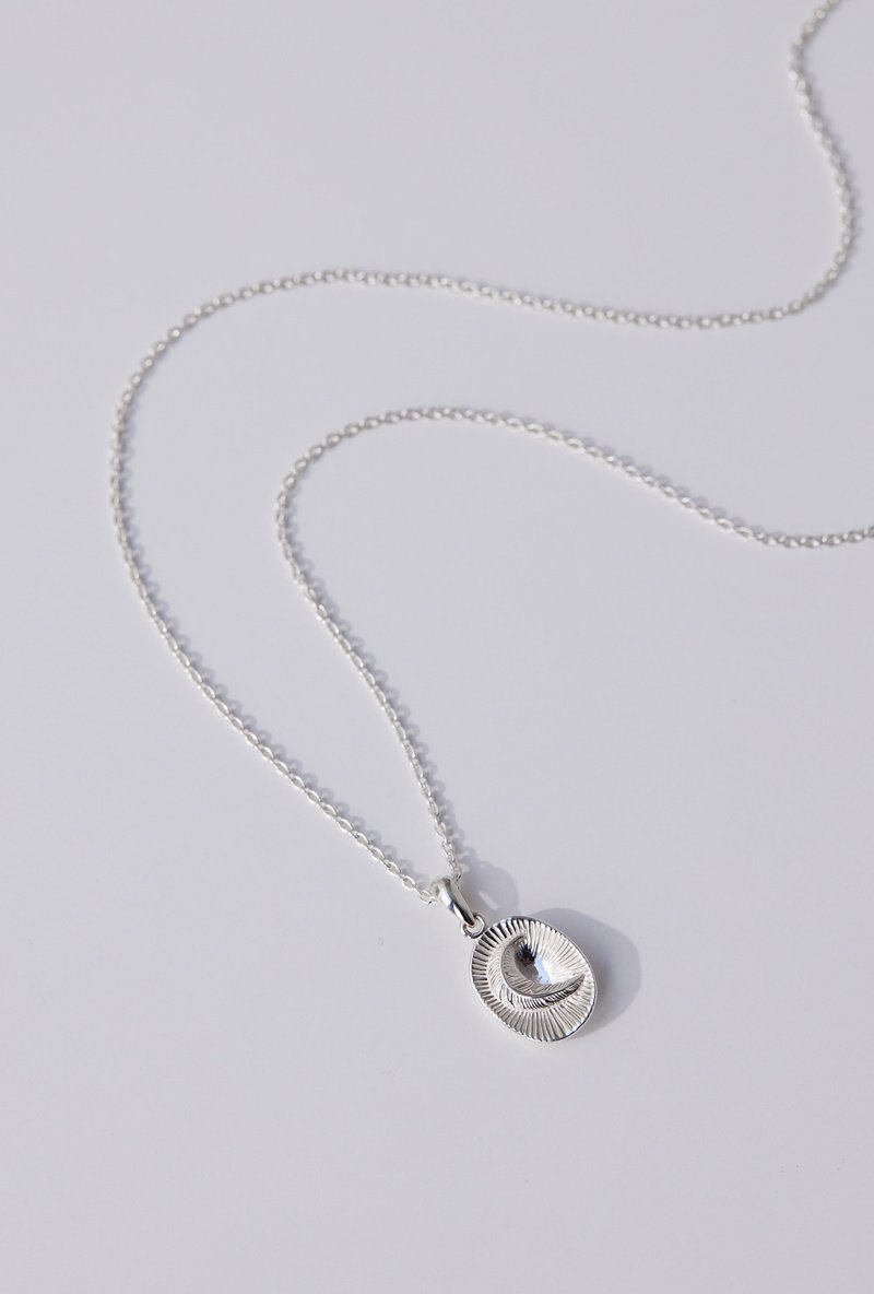 Feather moon necklace